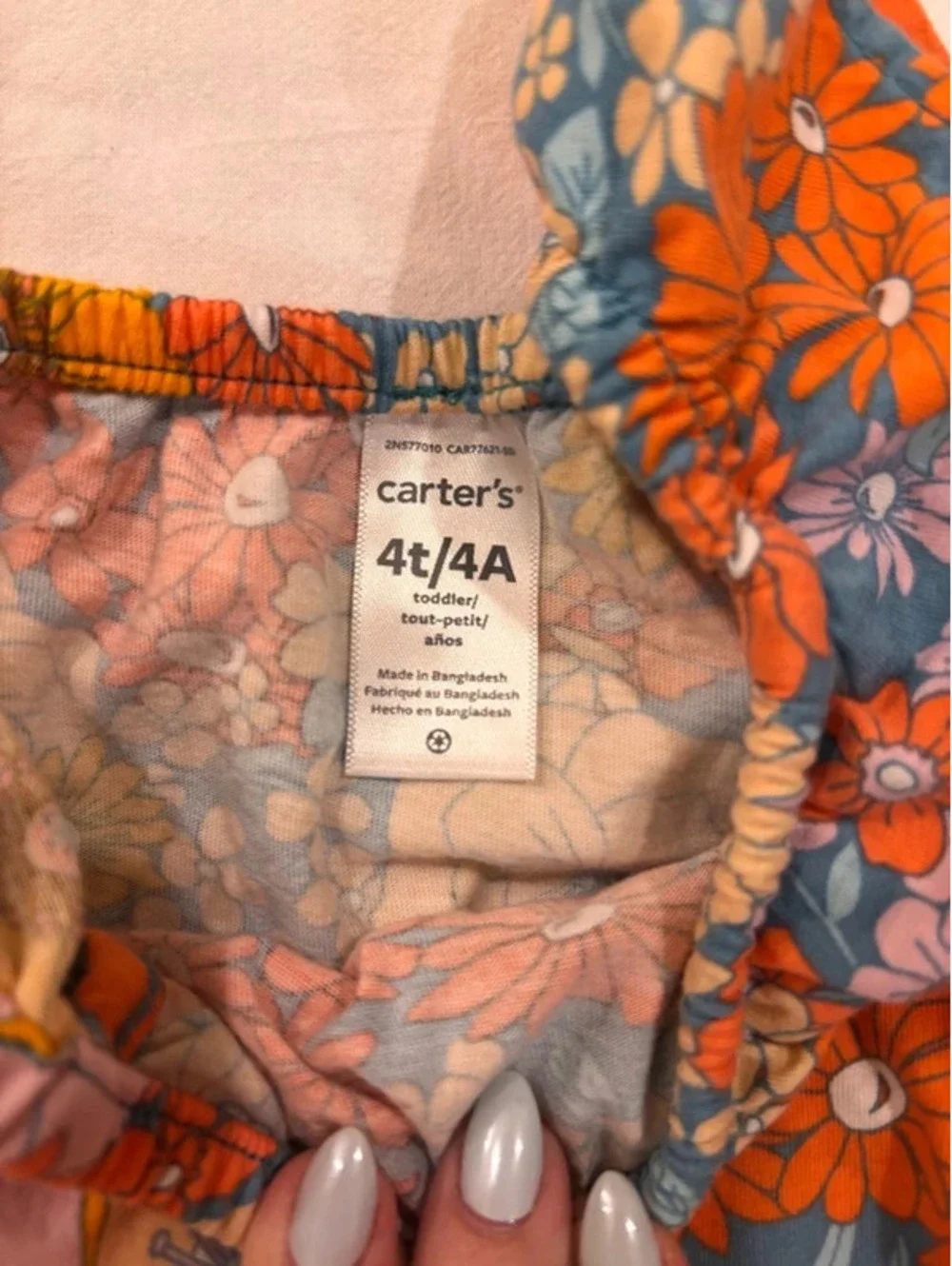 Carter’s Floral Flutter Sleeve Top 4T